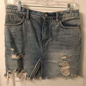 Free People denim skirt